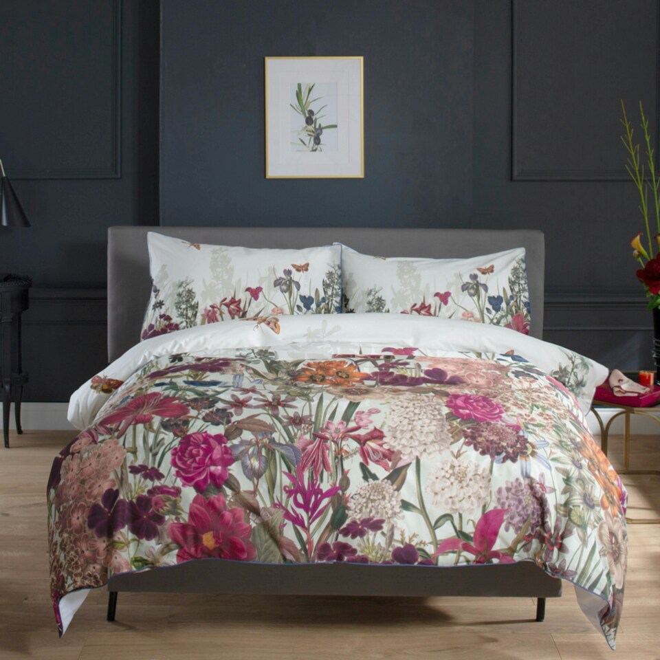 image 1 of Luxury Tivoli Bedding 100% Cotton Modern Design Blue | Blue | King