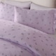 image 2 of OHS Frill Edge Lavender Floral Reversible Print Duvet Cover Bedding Set, Single - Lilac Purple | Lilac | Single
