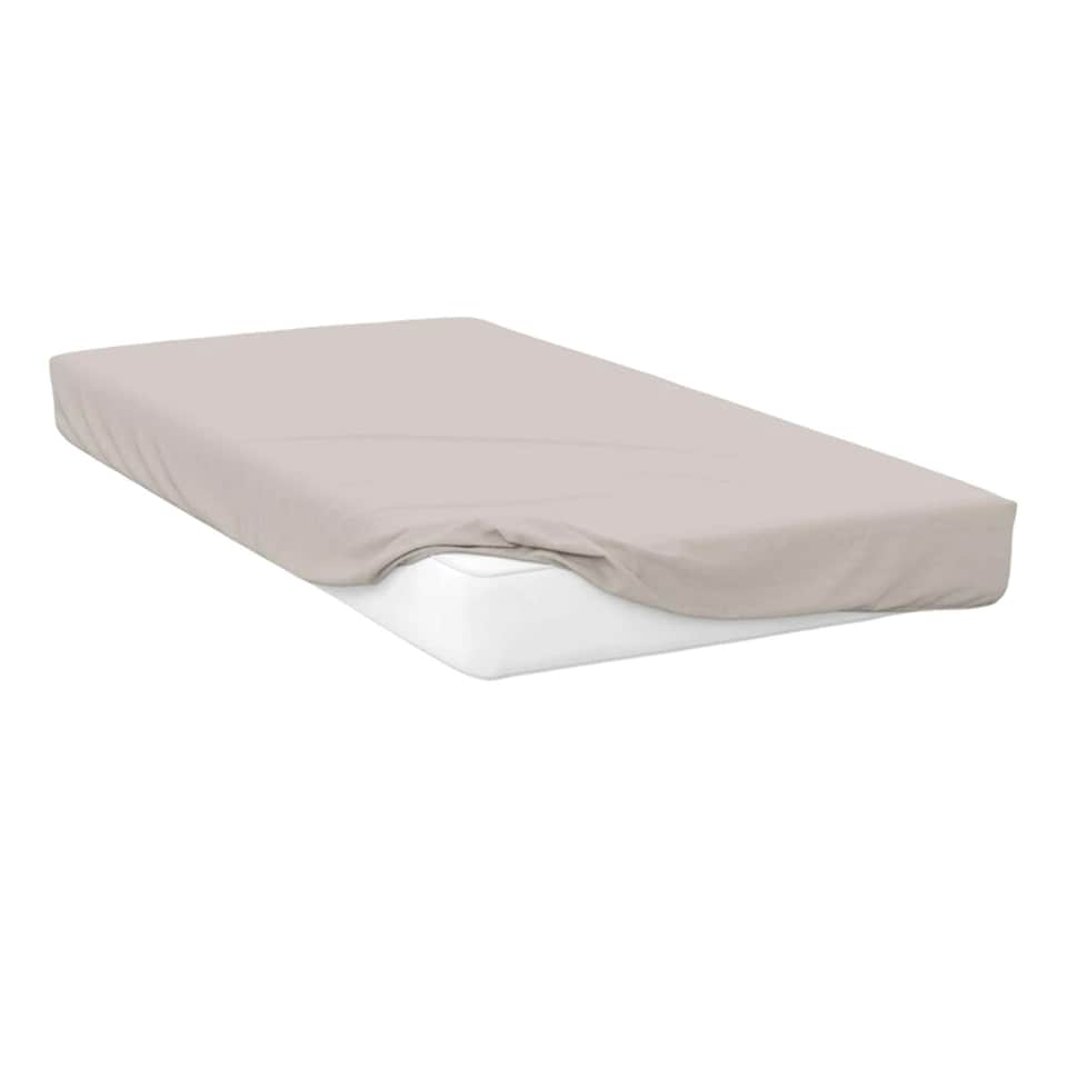 image 1 of Belledorm 400 Thread Count Egyptian Cotton Fitted Sheet - Oyster - Kingsize