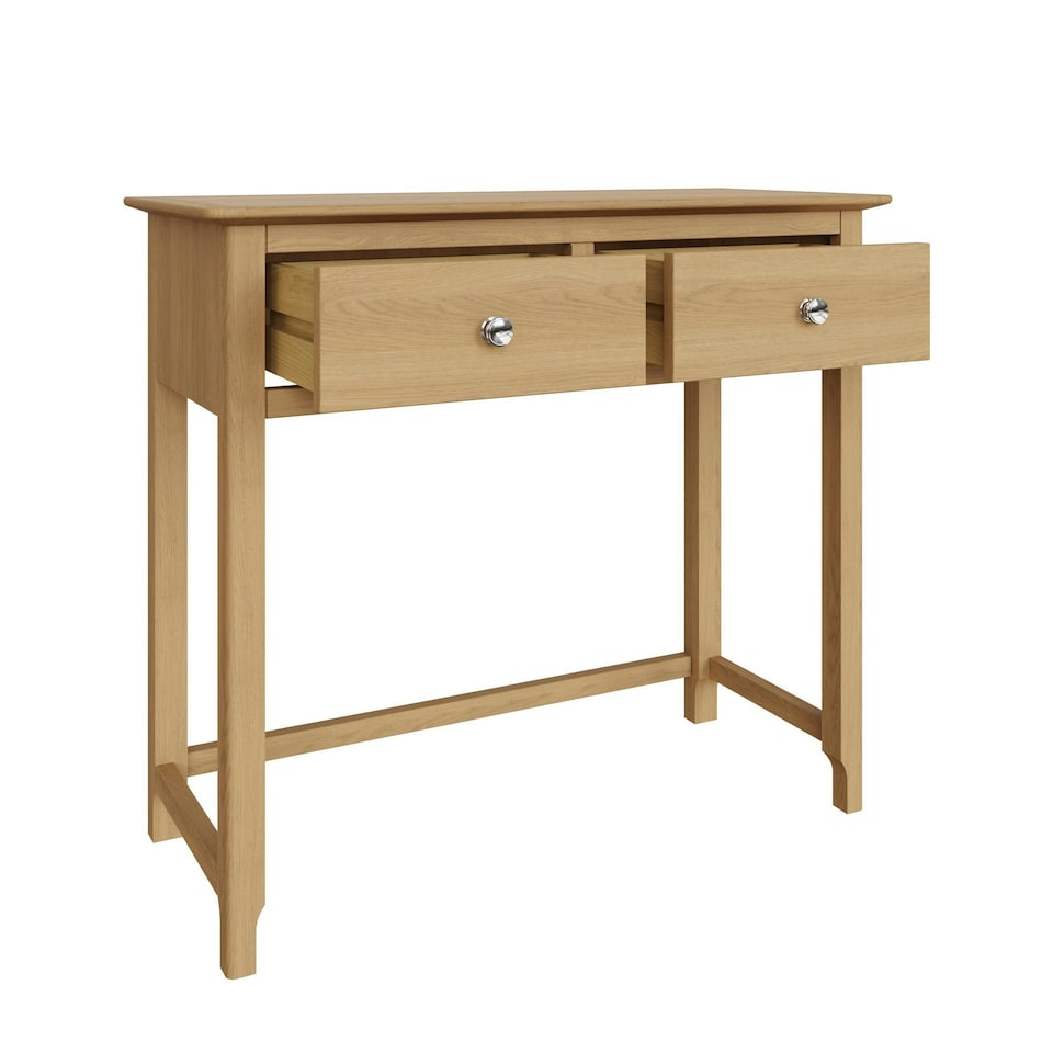 image 1 of Taberno 2 Drawer Dressing Table Natural Oak Brown