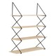 image 1 of Interiors By Premier Stylish 4 Layer Shelf, Durable Design Metal Frame Shelf For Balcony, Ample Storage Hanging Frame Shelf Cream