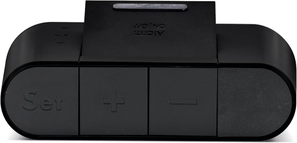 image 1 of Acctim Kian Digital Alarm Clock Crescendo Alarm Date, Temperature & Humidity Display Pop Up Alarm | Black | Soot