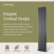 image 2 of Aspire Vertical Double Panel Radiator, 1800mm x 383mm - Anthracite | Grey | Anthracite | 1