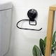image 1 of Showerdrape Suctionloc Black Steel Wall Mounted Toilet Roll Holder
