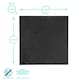 image 3 of Argon Tableware Linea Square Slate Placemats - 33cm - Pack of 6 Black