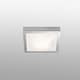 image 1 of Tola 1 Light Small Square Bathroom Flush Ceiling Light Aluminium, White IP44, E27