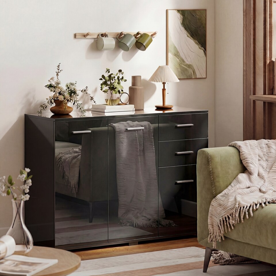 image 1 of HOMCOM Modern Sideboard Kitchen Storage Cabinet