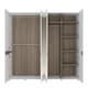 image 2 of Chelsea Bedroom 4 Door Wardrobe with Mirrors in White with a Truffle Oak Trim