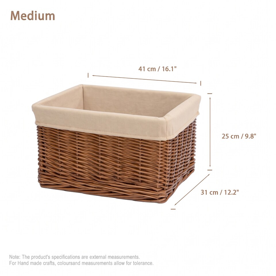 image 1 of Wickerfield Wicker Storage Basket with Removable Liner