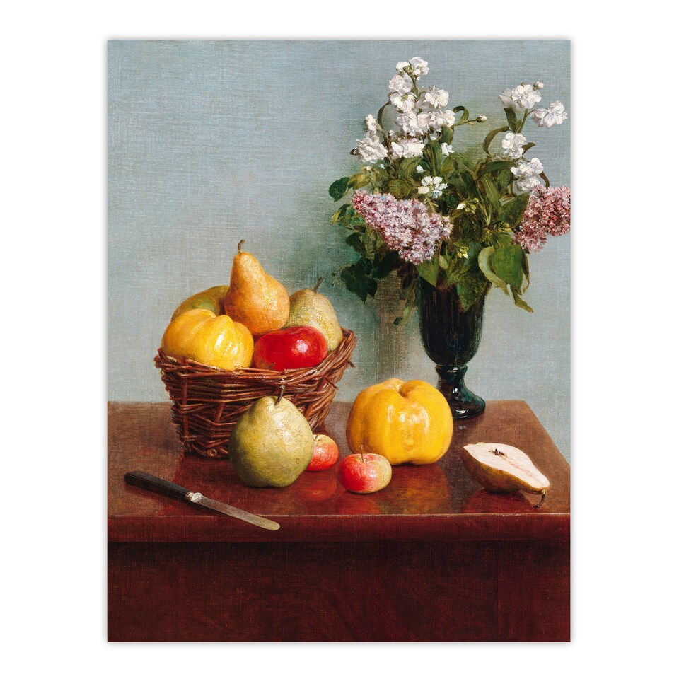 image 1 of Still Life with Flowers and Fruit Latour Wall Art Poster Print