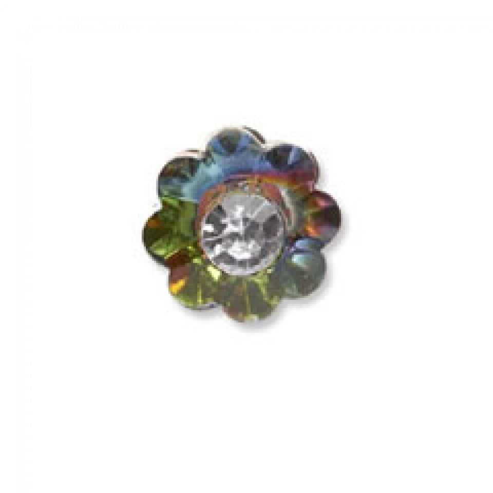 Trimits Grey 15mm Iridescent Faceted Buttons for Dressmaking - each