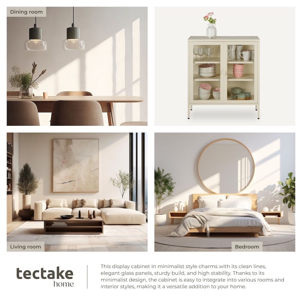 image 1 of metal display case | Cream | cream | 80 x 37 x 90.5 cm | 1