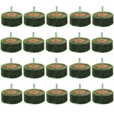 60 Grit 80mm Flap Wheel Disc Abrasive Sanding Pads For Drills 6mm Shank 20pc