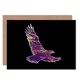 image 1 of Bird of Prey Scenic Scottish Heather Hillside Art Card