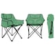 image 1 of Harbour Housewares Premium Folding Camping Chairs with Pockets & Carry Bag - Green - Pack of 2 | Green | Green