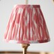 image 5 of Chester Brushed Aged Brass Plate Pendant Light with Coral Pink Fabric Ikat Shade 16cm 3x B22
