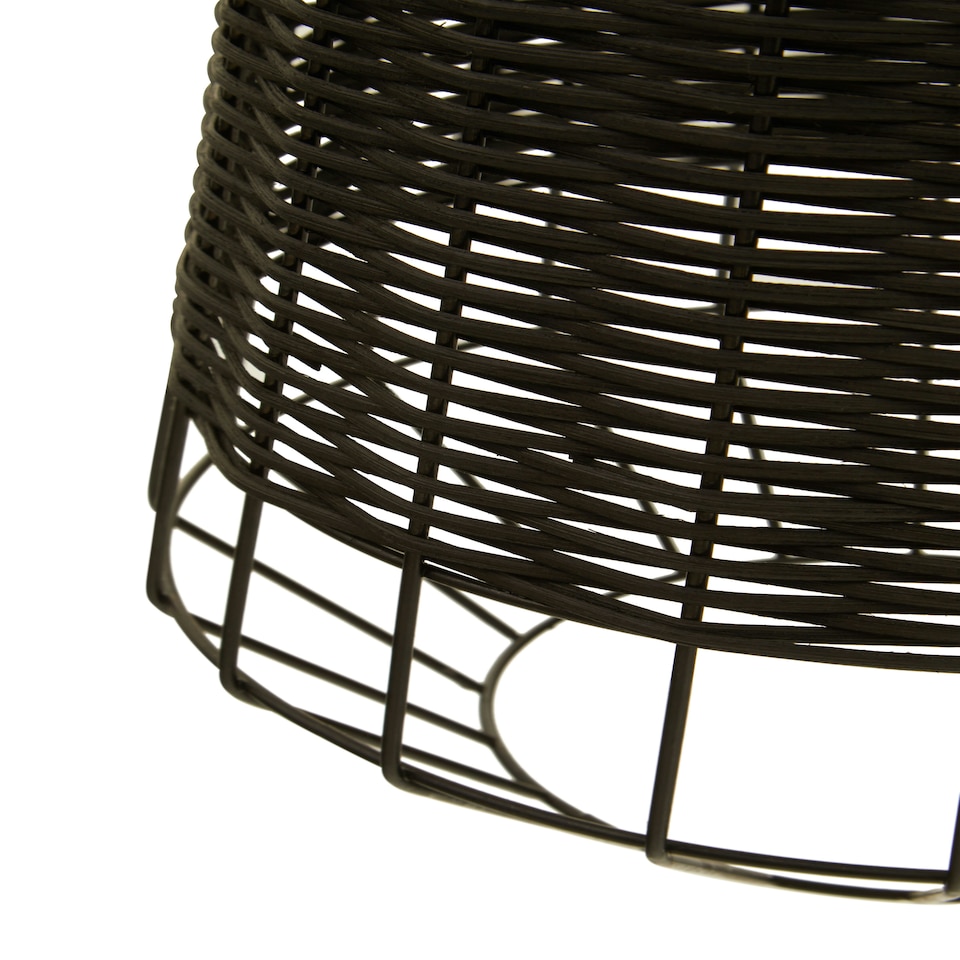 image 1 of Interiors by Premier Black Rattan Pendant Lamp, Eco-friendly Hanging Rattan Pendant Light, Durable Hanging Rattan Ceiling Lamp