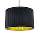 image 4 of Set of 2 Sundance - Black Velvet Pleated 30cm Lamp Shades with Gold Inner | Black | Gold | Large | 2