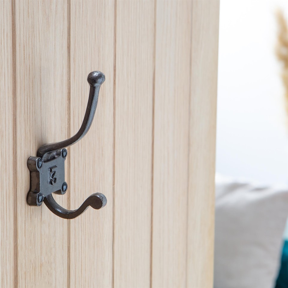 image 1 of Hammer & Tongs Number 3 Double Wall Hook - W50mm x H115mm - Raw