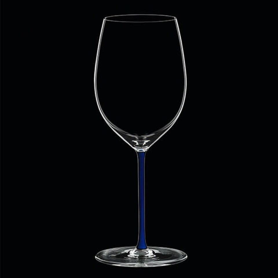 image 1 of Riedel Hand Made Fatto A Mano Cabernet/Merlot Wine Glass Dark Blue