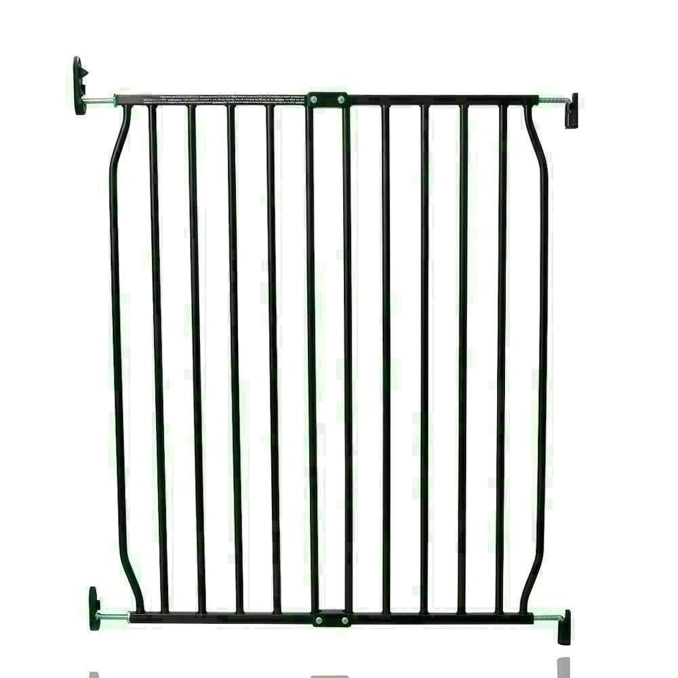 image 1 of Safetots Eco Screw Fit Baby Gate, Black, 70cm - 80cm, Stair Gate for Toddler and Baby, Screw Fit Safety Barrier