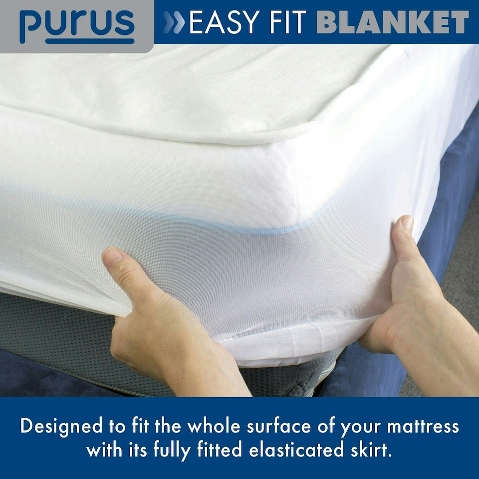 image 1 of Purus Super King Size Bed Heated Electric Under Blanket Fitted Cover Dual Control