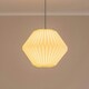 image 2 of ValueLights Astrid Geometric Origami Hexagon Paper Pleated Easy Fit Lamp Shade White