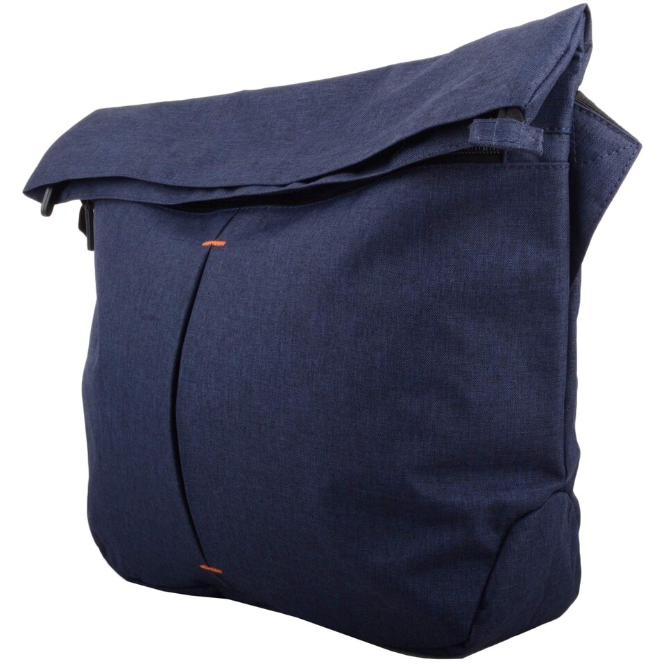 image 1 of Lorenz Large Modern Look Work School Cross Body / Shoulder / Messenger Bag Inner Tablet Sleeve | Blue | Navy