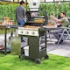 image 2 of Outsunny 3 Burner Propane Gas BBQ Grill with See-through Lid and Thermometer
