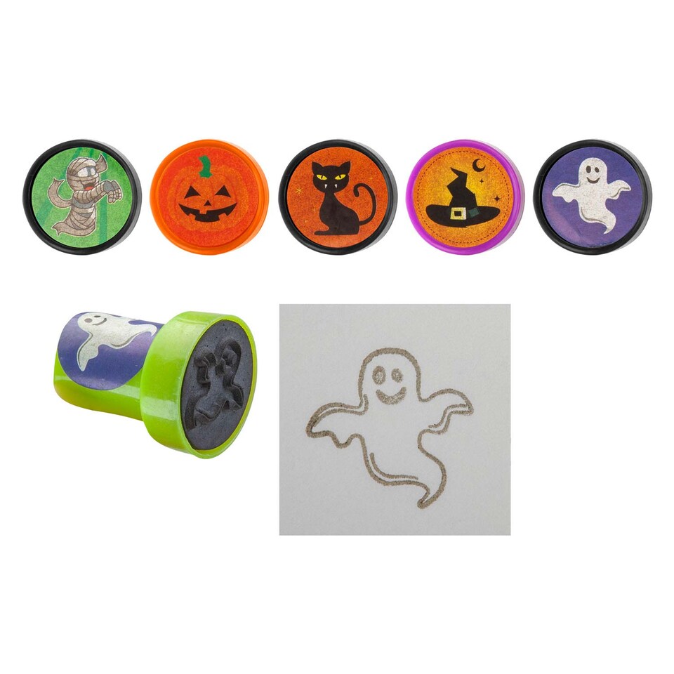 image 1 of PMS Halloween Mini Stampers Spooky Designs - Pack of 8 Multicolour