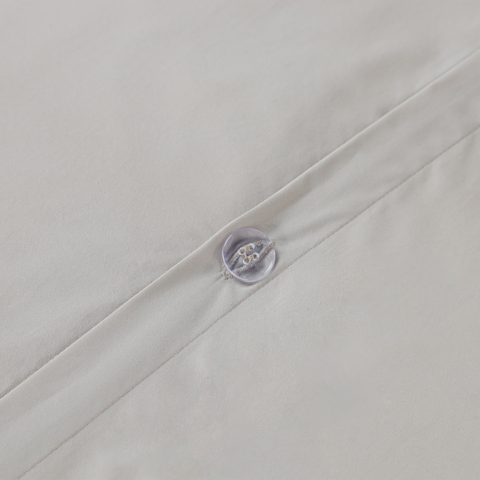 image 1 of Everyday Luxury Cotton Duvet Cover Set - Warm Pebble | Grey | Warm Pebble | Single