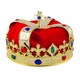 image 3 of Bristol Novelty Unisex Faux Gem Kings Crown - Gold/Red - One Size One Size