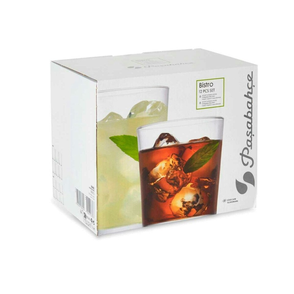 image 1 of Set of glasses Pasabahce Bistro Transparent Glass 380 ml 510 ml (2 Units) N/A