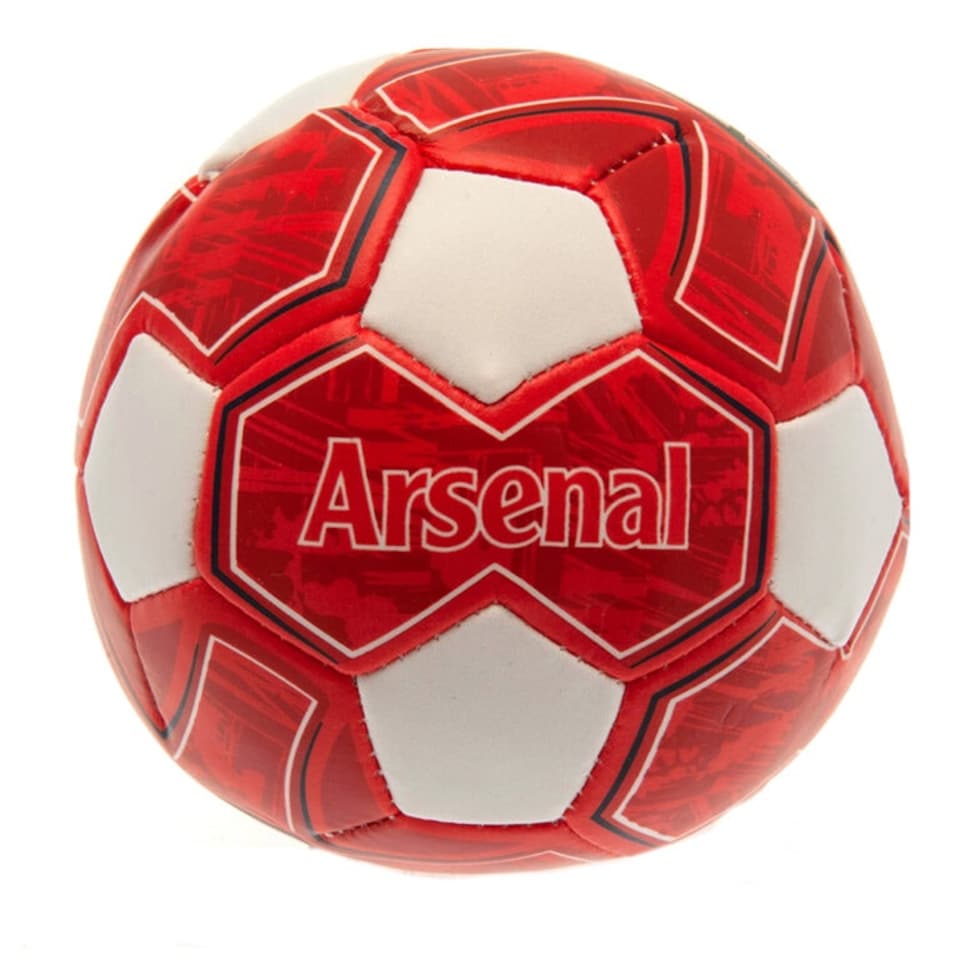 image 1 of Arsenal FC Crest Soft Mini Football - Red/White - One Size