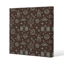 Planets and stars (Canvas Print) / 77 x 77 x 4cm | Multi