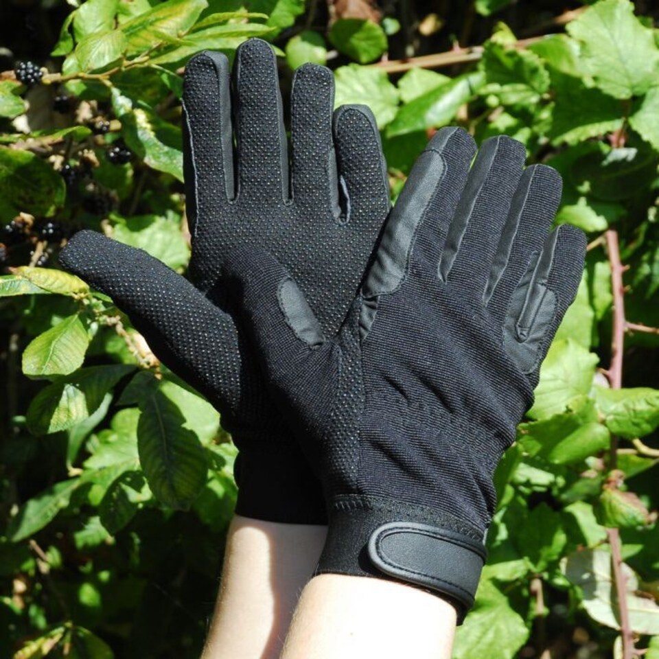 Rhinegold Winter Cotton Pimple Horse Riding Gloves Black | Size: Small
Colour: Black