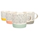 image 1 of Nicola Spring Ceramic Dipped Dots Coffee Mugs - 385ml - 4 Colours | Multi | 4 Colours | 4
