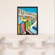image 2 of Beneath Promenade Life By Beach Bright Black Framed Wall Art Print A4