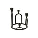 image 2 of Hestia Metal Candlestick Holder for 4 Candles - Black Black