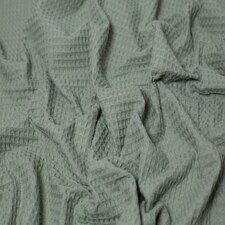 Minerva Core Range Green Medium Cotton Waffle Fabric for Dressmaking, 150cm / 59" Wide - per metre