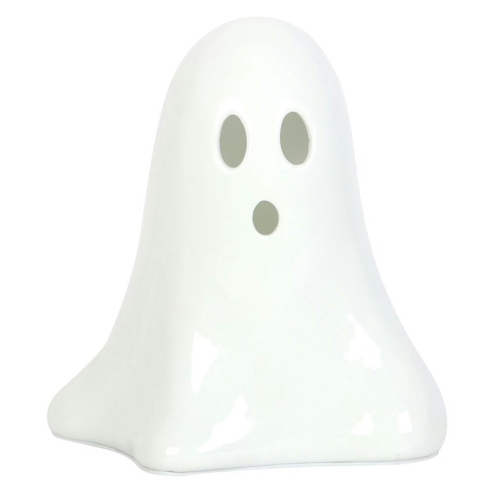 image 1 of Something Different Hey Boo Ghost Ceramic Light - White - One Size