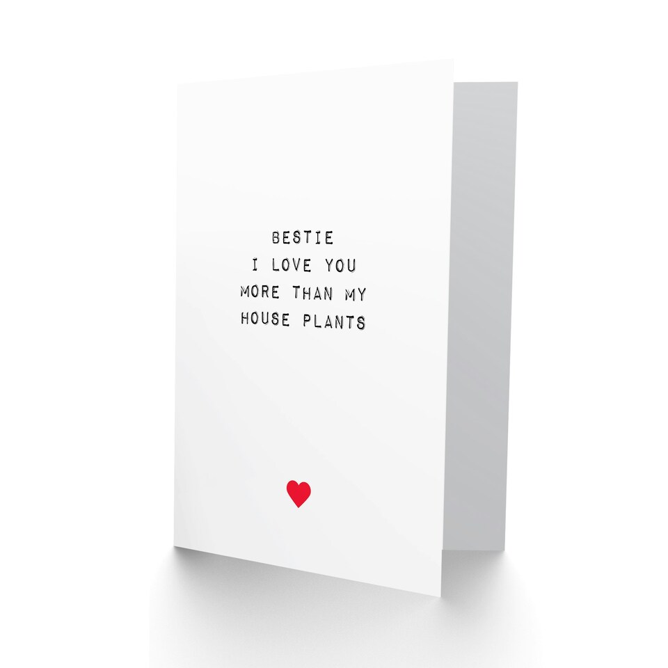 image 1 of Galentines Bestie Love You House Plants Anniversary Valentines Day Card