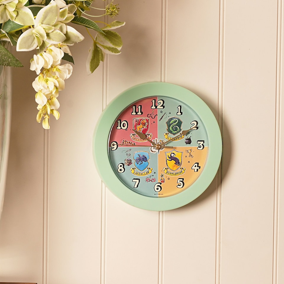 image 1 of Harry Potter Charms Wall Clock - House Crests N/A | Turquoise