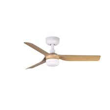Mini Punt 90cm Smart LED Ceiling Fan Matt White, Maple Blades CCT