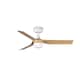 image 1 of Mini Punt 90cm Smart LED Ceiling Fan Matt White, Maple Blades CCT
