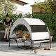 image 9 of PawHut Portable Elevated Dog Bed with Removable Canopy | Grey | Light Grey
