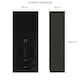 image 3 of FWStyle Chilton Combination Wardrobe 2 Door 2 Drawer - Black Gloss Front Black