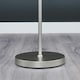 image 1 of ValueLights Charlie Brushed Chrome Floor Lamp Black Shade & Bulb | Silver