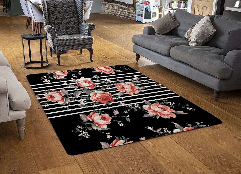 image 1 of Flowers Designer Rug | Multi