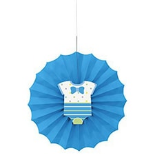 Unique Party Baby Shower Fan Decoration - Blue - One Size